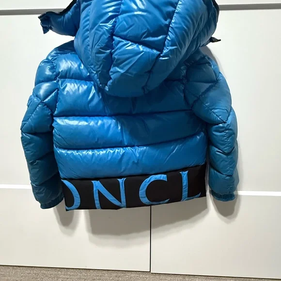 Moncler Blue and Black Kids Puffer Jacket - Picture 4 of 5